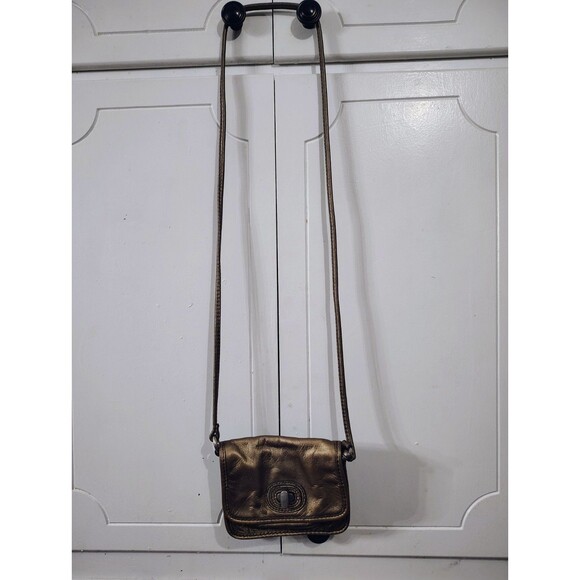 FOSSIL Leather Mini Small Crossbody Bag, Bronze Copper  Purse - Picture 5 of 8